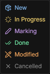 Track status screenshot